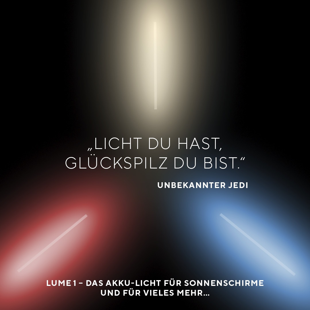 Lume1-Akku-Licht-Sonnenschirm-Beleuchtung