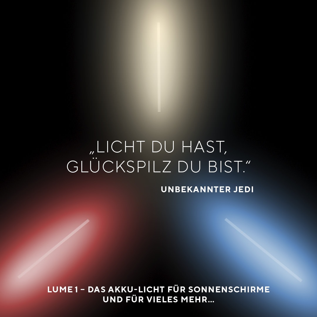 Lume1-Akku-Licht-Sonnenschirm-Beleuchtung