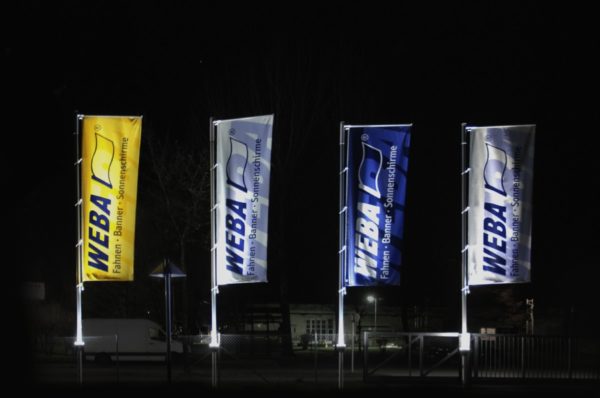 WEBA Fahnen Beleuchtung LED