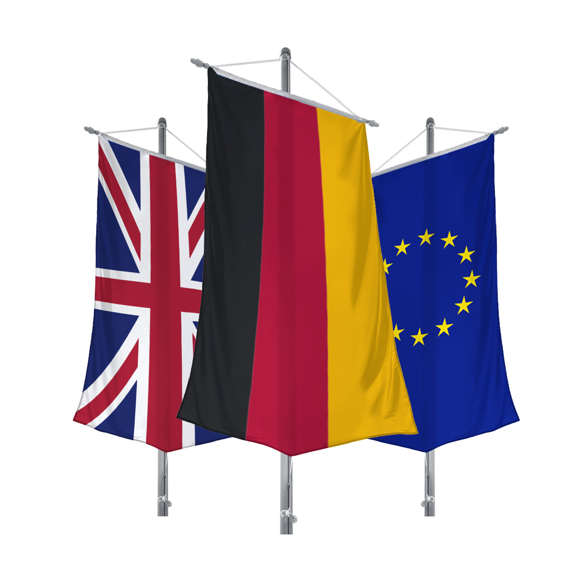 Bannerfahne Nationalfahnen Deutschland Europäische Union Großbritannien