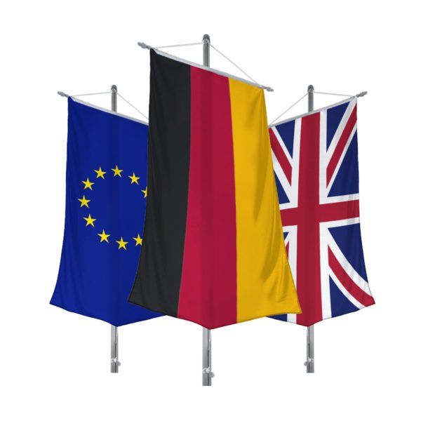 Bannerfahne Nationalfahnen Deutschland Europäische Union Großbritannien