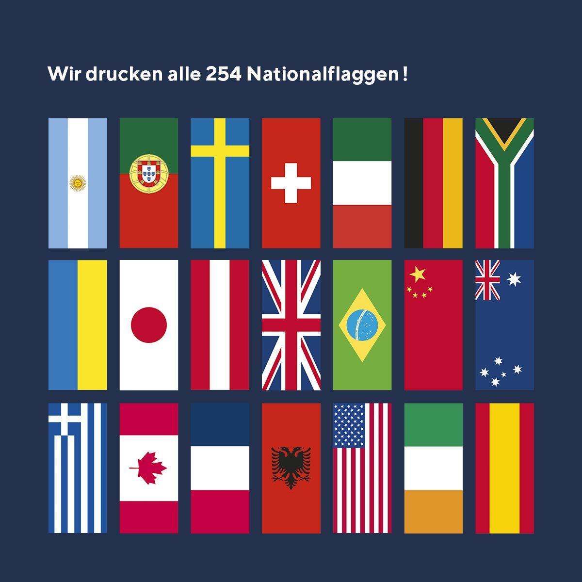 Nationalflagge - Kleinformat mit Hohlsaum - günstig kaufen