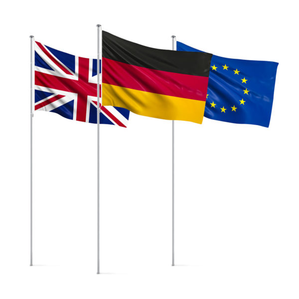 Querformatfahne Nationalfahnen Deutschland Europäische Union Großbritannien