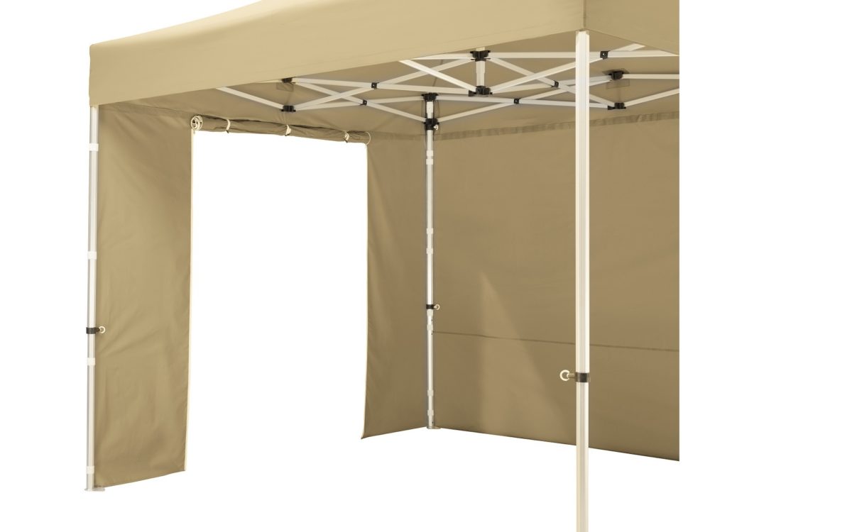 Pavillon 300x300 cm natur Seite offen