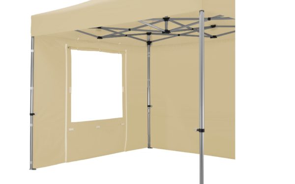 Pavillon 300x300 cm natur Seitenwand Fenster