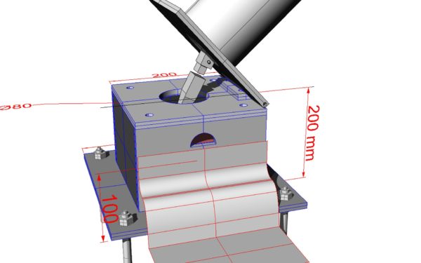Flachdachaufstelllösung