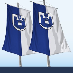 Fahne für Rutenfest in Ravensburg, Weingarten-Fahne