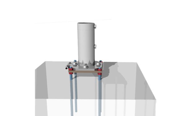 Kipphalterung Fahnenmast