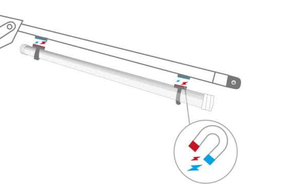 Akku Sonnenschirmbeleuchtung Lume-1 pro Magnethalterung