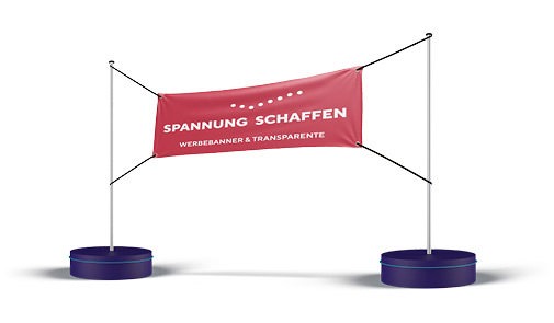 Spannbanner & Transparente vom Spezialisten WEBA Fahnen