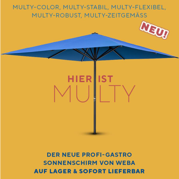 NEU: Multy der Profi-Gastro Sonnenschirm von WEBA