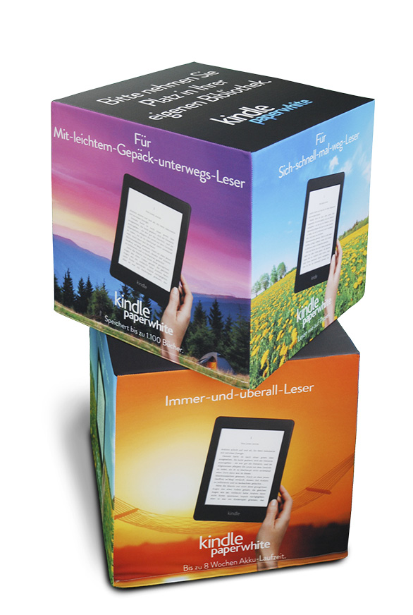 DekoCube Werbe-Sitz-Würfel Amazon Kindle