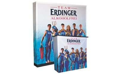 Mobile Messesysteme Pressewand Theke Erdinger
