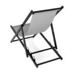 Liegestuhl Aluminium schwarz