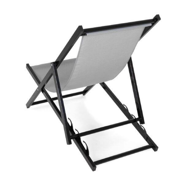 Liegestuhl Aluminium schwarz