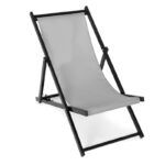 Liegestuhl Aluminium schwarz
