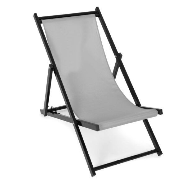 Liegestuhl Aluminium schwarz