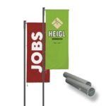 Fahnenmast 2er-Set silber