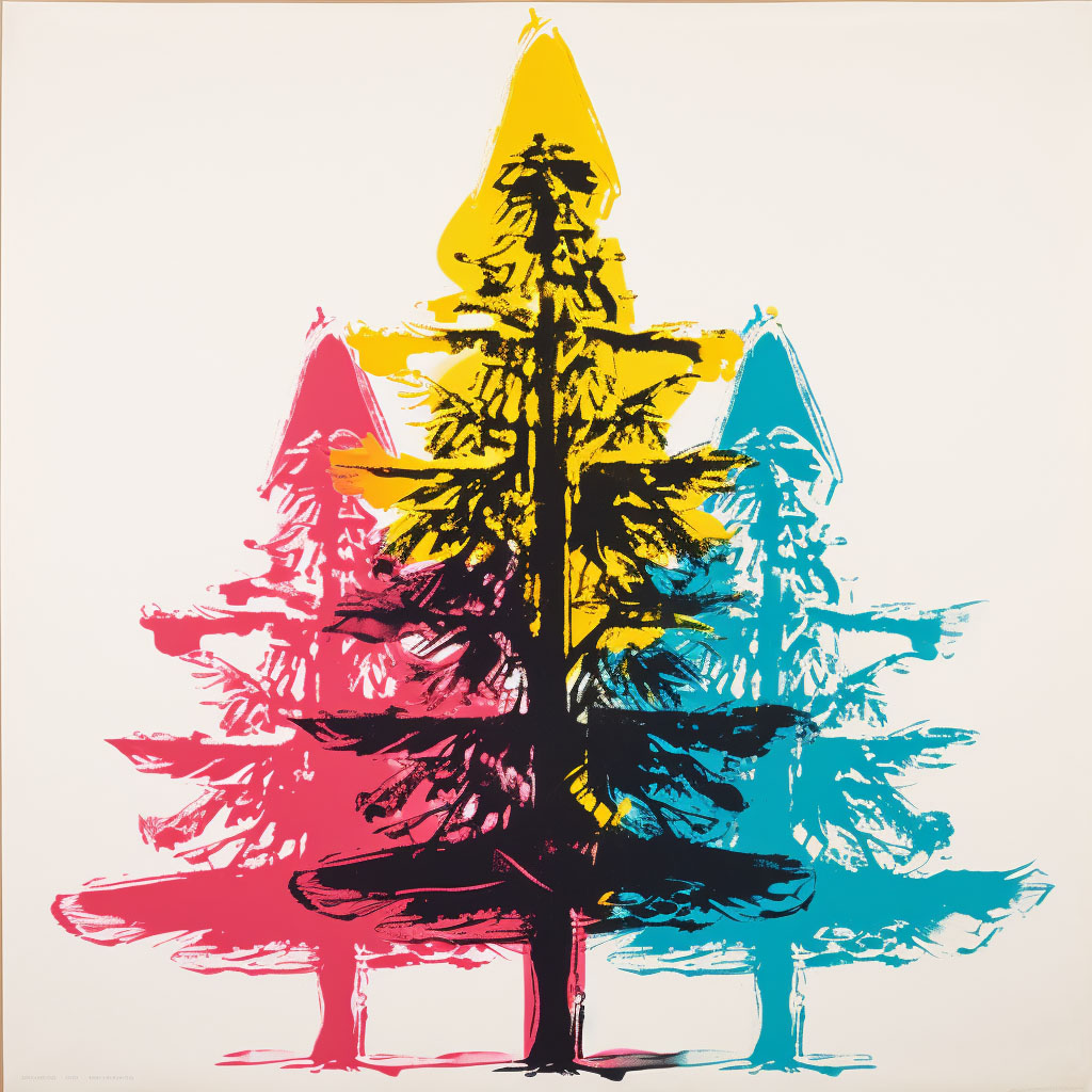 Weihnachten im Stil von Warhol