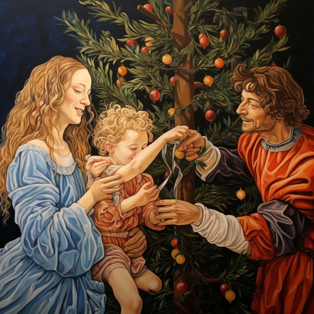 Weihnachten im Stil von Botticelli