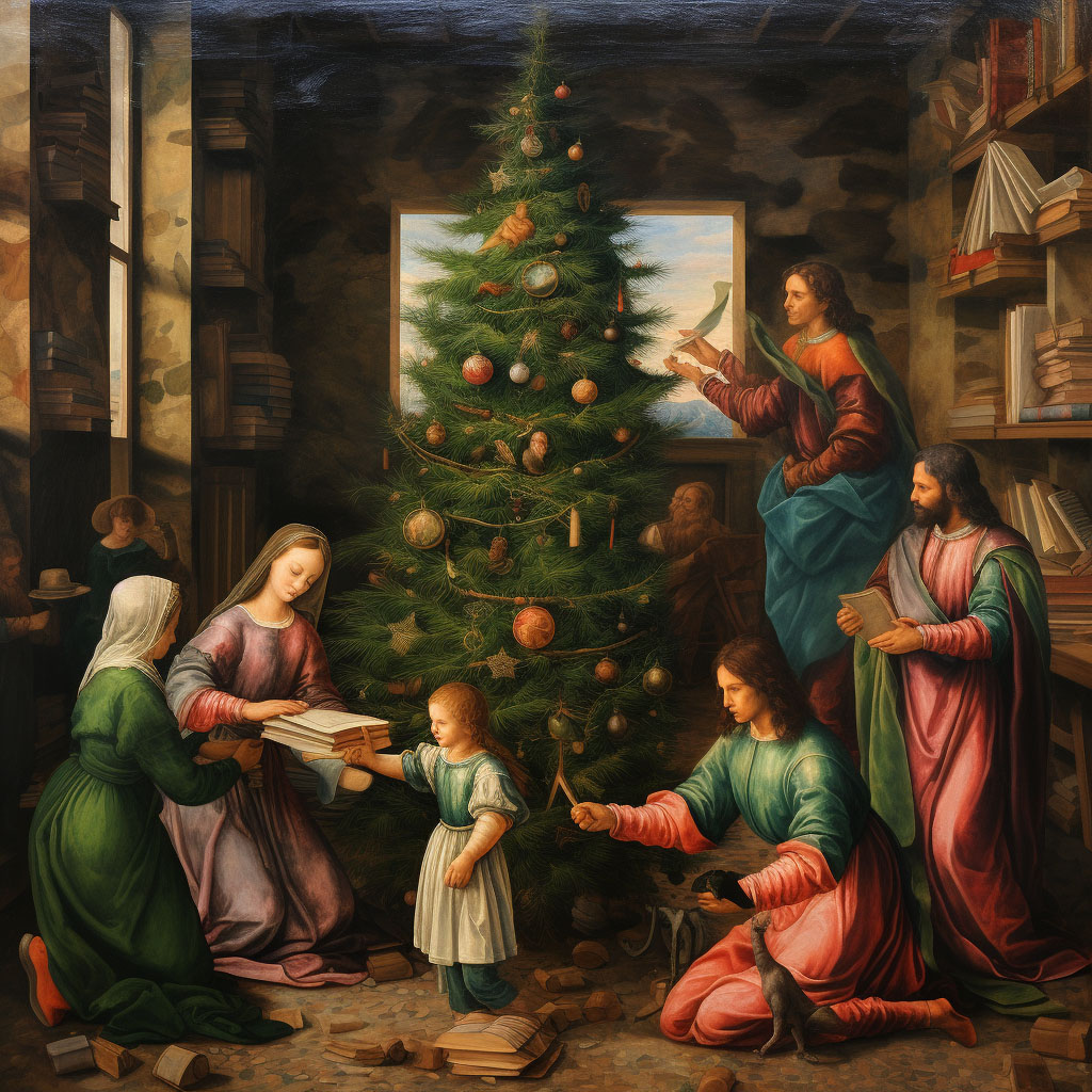 Weihnachten im Stil von Leonardo da Vinci