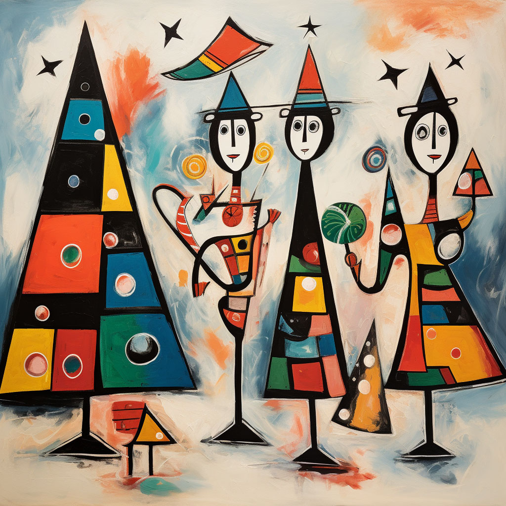 Weihnachten im Stil von Picasso