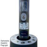 Dunkler Fahnenmast abschließbar mit Schloss