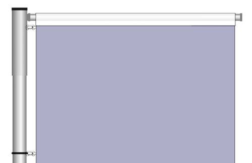 Aluminium-Fahnenmast mit Ausleger für dauerhaft sichtbare Fahnen