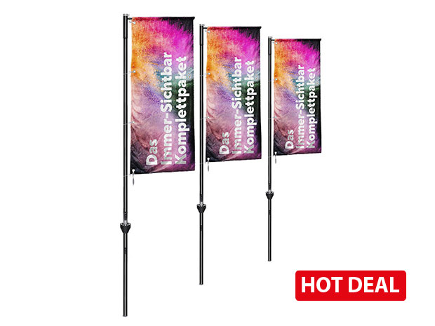 Fahnenmasten in der Farbe Anthrazit von WEBA