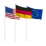Vereinigte Staaten USA Amerika National Flagge Bundesrepublik Deutschland Nationalflagge EU Flagge
