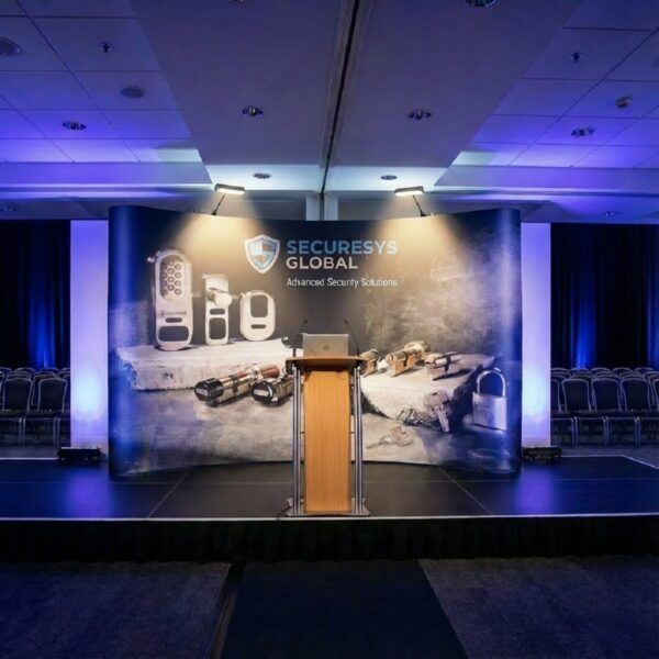 Deko Wall curved mit Beleuchtung