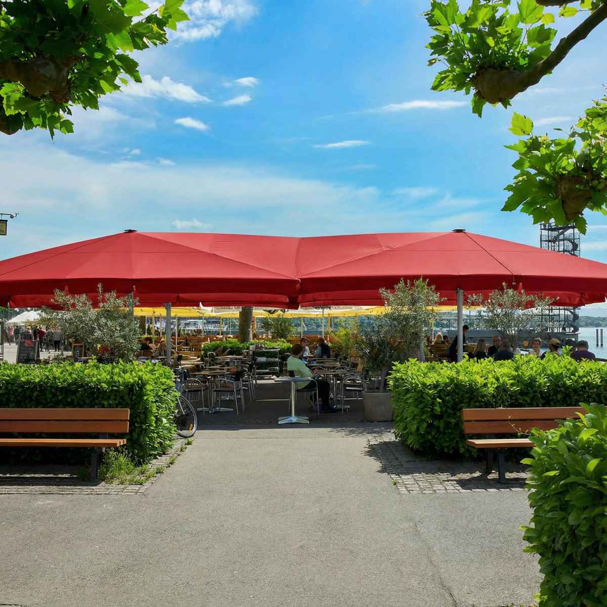 Zelt Sonnenschirm in rot