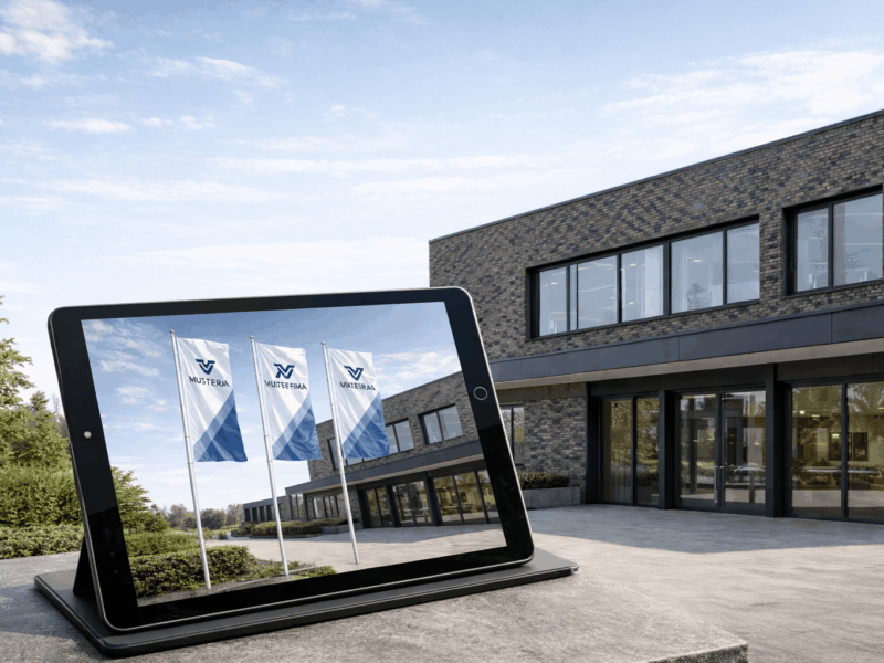 Visualisierung Fahnenmasten WEBA