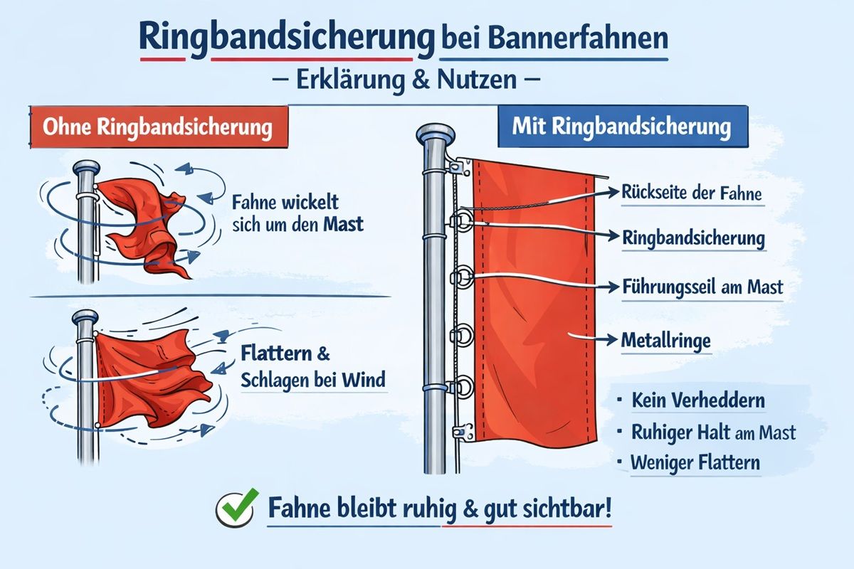 Sicherung Bannerfahne