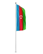 Aserbaidschan Hochformatfahne