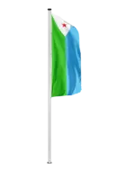 Dschibuti Hochformatfahne