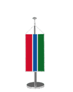 Gambia Tischbannerfahne