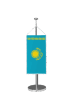 Kasachstan Tischbannerfahne