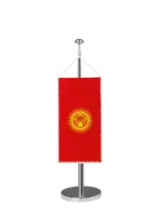 Kirgistan Tischbannerfahne