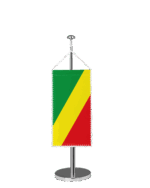 Kongo Brazzaville Tischbannerfahne