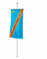 Kongo Kinshasa Bannerfahne