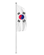 Korea Süd Hochformatfahne