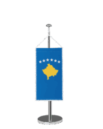 Kosovo Tischbannerfahne