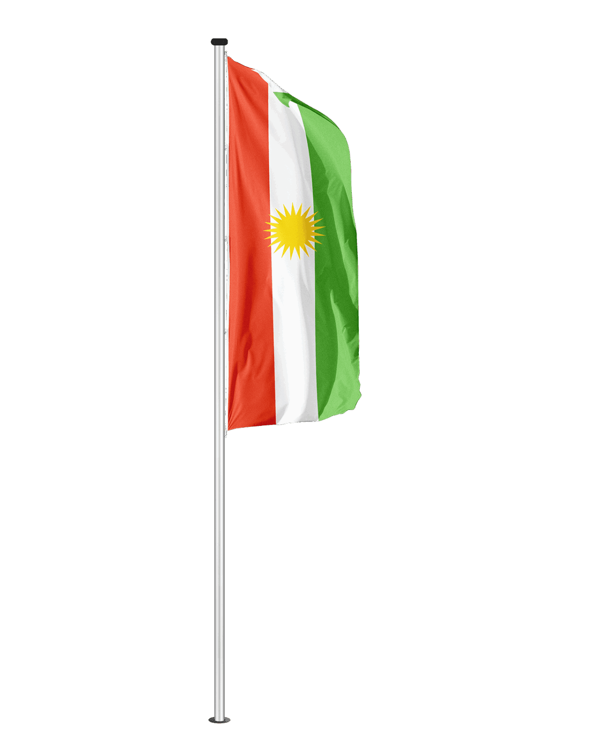 Kurdistan Hochformatfahne