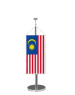 Malaysia Tischbannerfahne