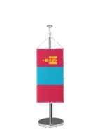Mongolei Tischbannerfahne