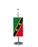 Saint Kitts and Nevis Tischbannerfahne