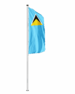 Saint Lucia Hochformatfahne