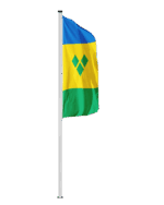 Saint Vincent Hochformatfahne
