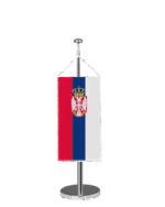 Serbien Tischbannerfahne